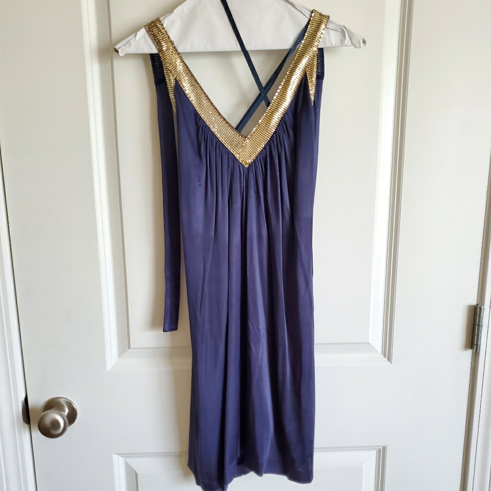 BCBG Navy Blue Mini Cocktail Dress